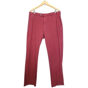 Bonobos Chino Pants 36x32 Burgundy Athletic Fit Stretch Cotton Preppy Casual